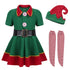 2019 green Elf Girls christmas Costume Festival Santa Clause for Girls New Year chilren clothing Fancy Dress Xmas Party Dress - menochic